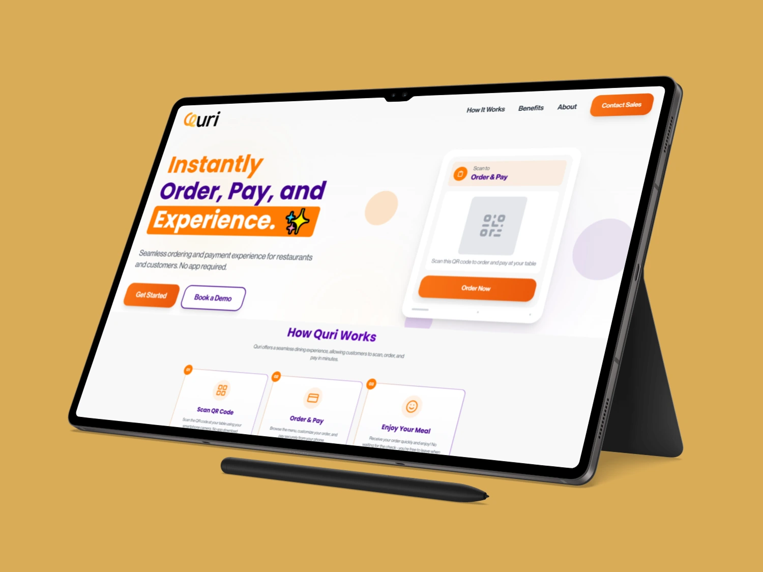 Quri Web App Development Screen